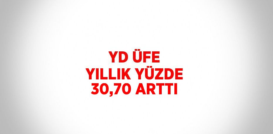 YD ÜFE YILLIK YÜZDE 30,70 ARTTI