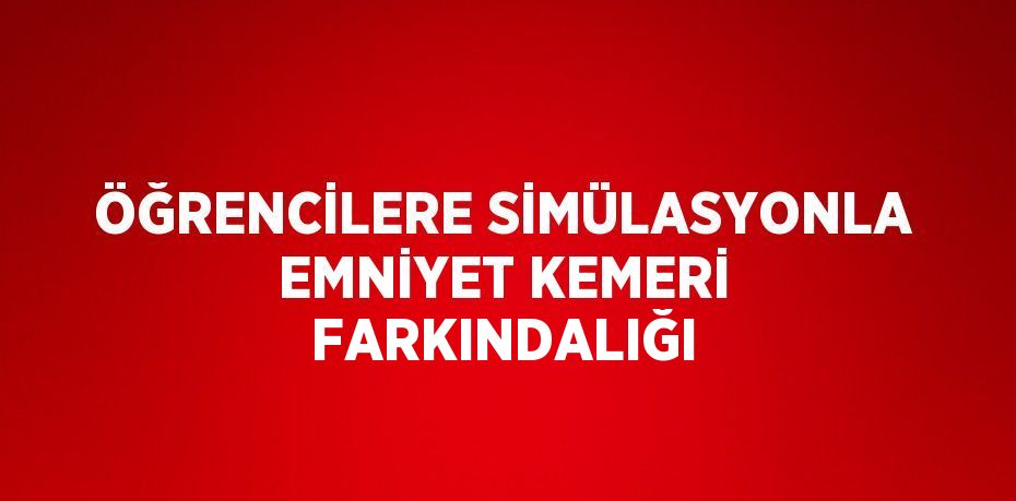 ÖĞRENCİLERE SİMÜLASYONLA EMNİYET KEMERİ FARKINDALIĞI