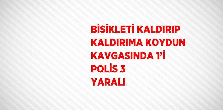 BİSİKLETİ KALDIRIP KALDIRIMA KOYDUN KAVGASINDA 1’İ POLİS 3 YARALI