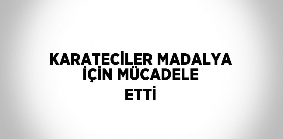 KARATECİLER MADALYA İÇİN MÜCADELE ETTİ