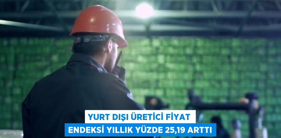 YURT DIŞI ÜRETİCİ FİYAT ENDEKSİ YILLIK YÜZDE 25,19 ARTTI