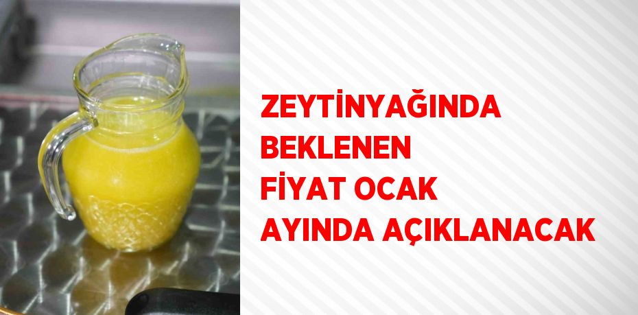 ZEYTİNYAĞINDA BEKLENEN FİYAT OCAK AYINDA AÇIKLANACAK