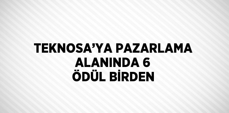 TEKNOSA’YA PAZARLAMA ALANINDA 6 ÖDÜL BİRDEN