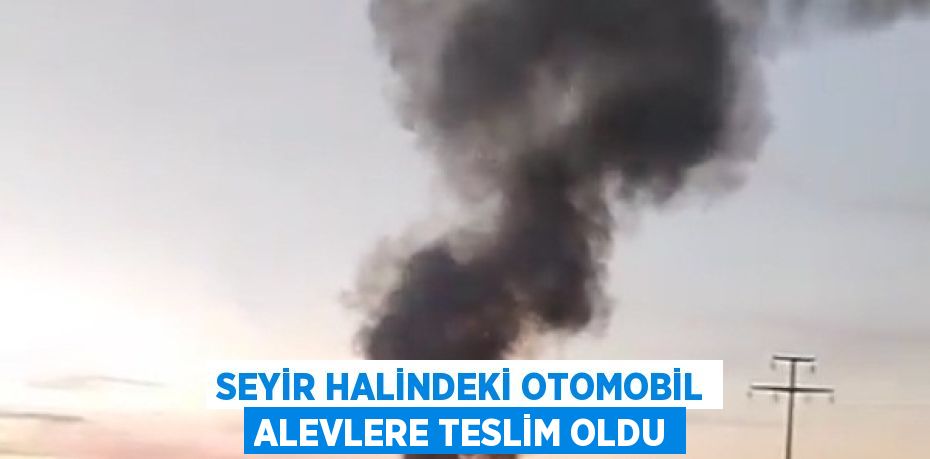 SEYİR HALİNDEKİ OTOMOBİL ALEVLERE TESLİM OLDU