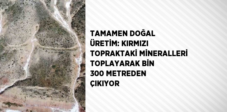 TAMAMEN DOĞAL ÜRETİM: KIRMIZI TOPRAKTAKİ MİNERALLERİ TOPLAYARAK BİN 300 METREDEN ÇIKIYOR