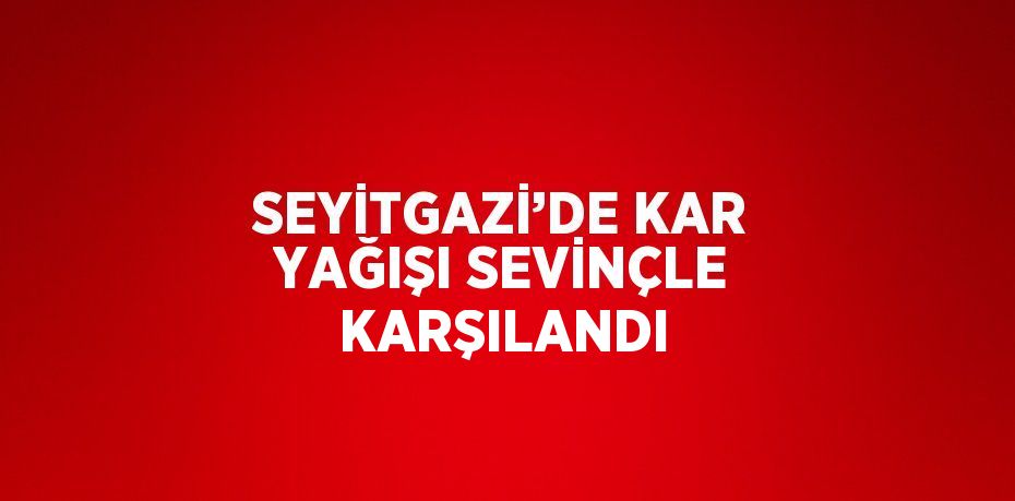 SEYİTGAZİ’DE KAR YAĞIŞI SEVİNÇLE KARŞILANDI