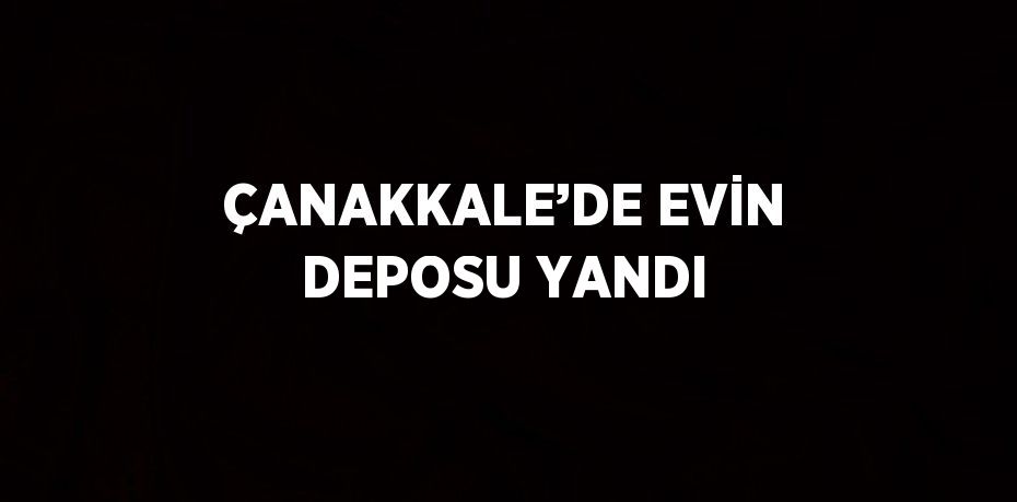 ÇANAKKALE’DE EVİN DEPOSU YANDI