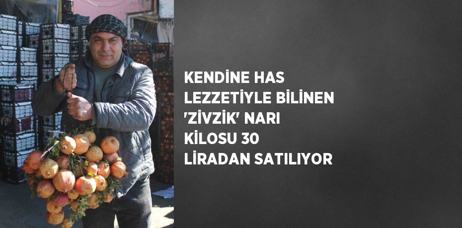 KENDİNE HAS LEZZETİYLE BİLİNEN 'ZİVZİK' NARI KİLOSU 30 LİRADAN SATILIYOR