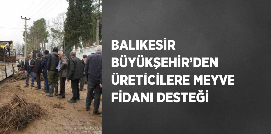 BALIKESİR BÜYÜKŞEHİR’DEN ÜRETİCİLERE MEYVE FİDANI DESTEĞİ