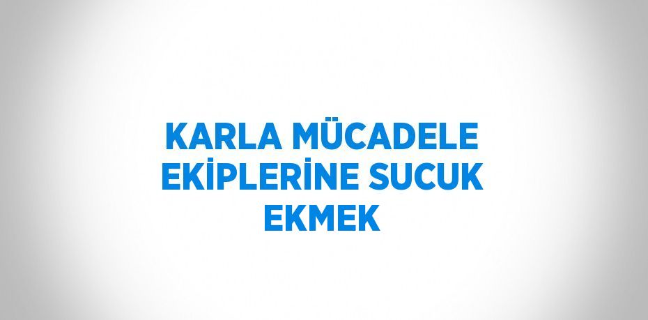 KARLA MÜCADELE EKİPLERİNE SUCUK EKMEK