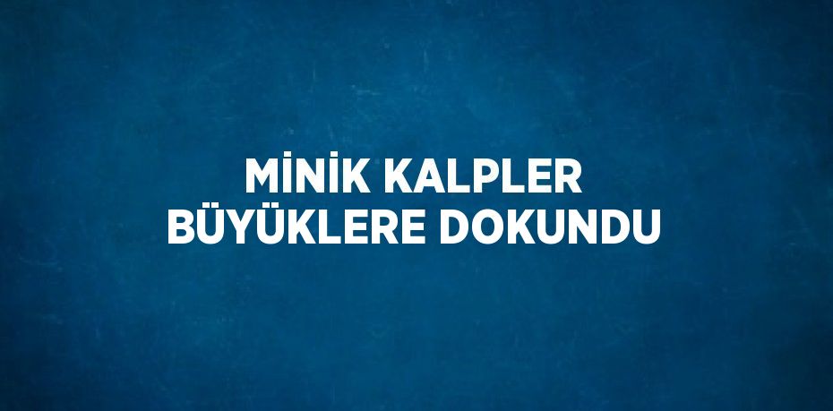 MİNİK KALPLER BÜYÜKLERE DOKUNDU