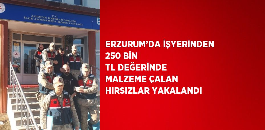 ERZURUM’DA İŞYERİNDEN 250 BİN TL DEĞERİNDE MALZEME ÇALAN HIRSIZLAR YAKALANDI