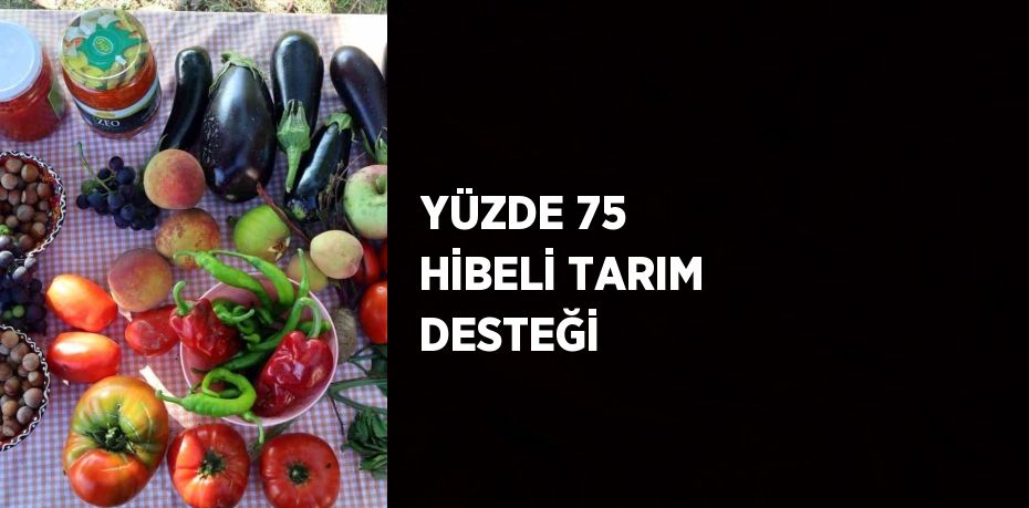 YÜZDE 75 HİBELİ TARIM DESTEĞİ