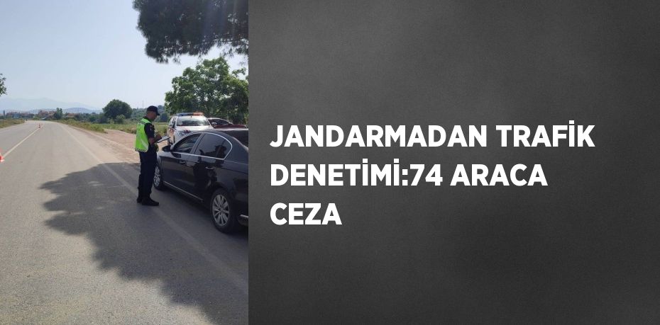 JANDARMADAN TRAFİK DENETİMİ:74 ARACA CEZA