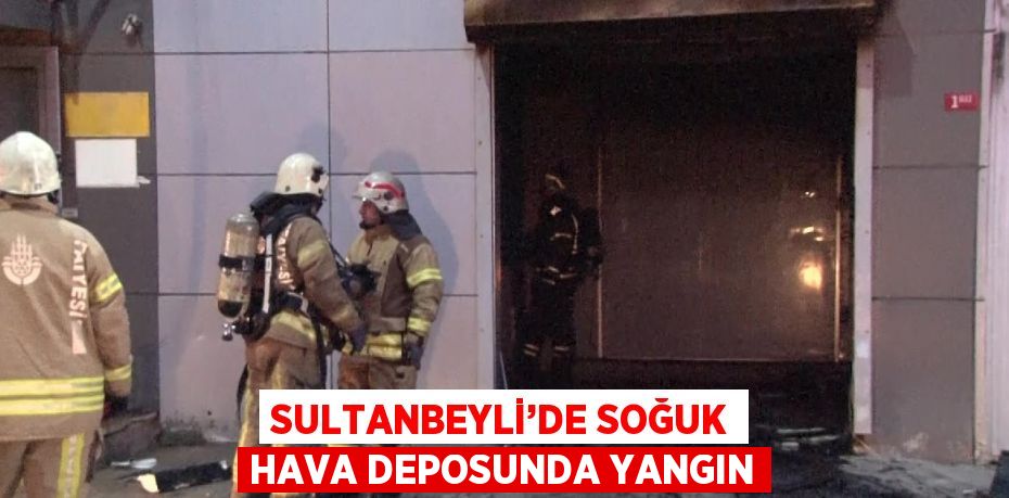 SULTANBEYLİ’DE SOĞUK HAVA DEPOSUNDA YANGIN