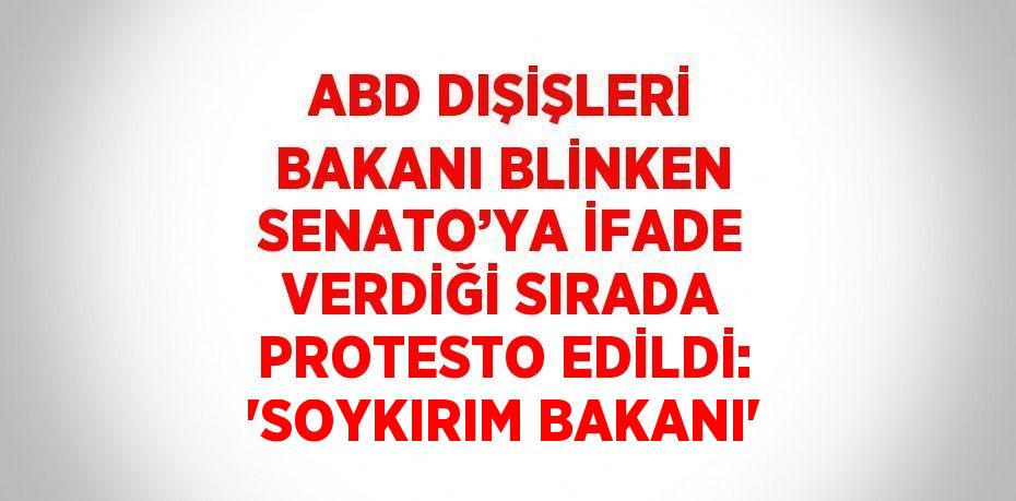 ABD DIŞİŞLERİ BAKANI BLİNKEN SENATO’YA İFADE VERDİĞİ SIRADA PROTESTO EDİLDİ: 'SOYKIRIM BAKANI'