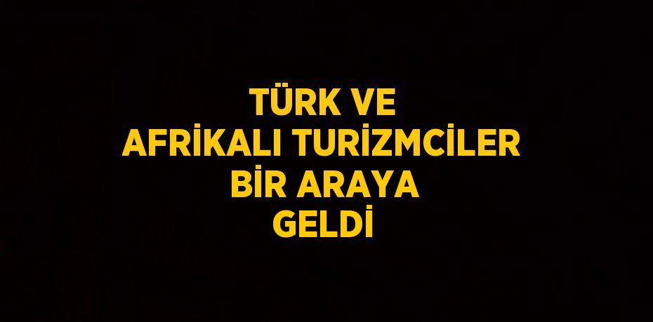 TÜRK VE AFRİKALI TURİZMCİLER BİR ARAYA GELDİ