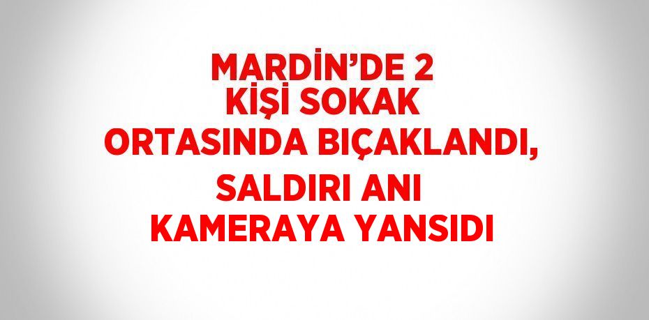 MARDİN’DE 2 KİŞİ SOKAK ORTASINDA BIÇAKLANDI, SALDIRI ANI KAMERAYA YANSIDI