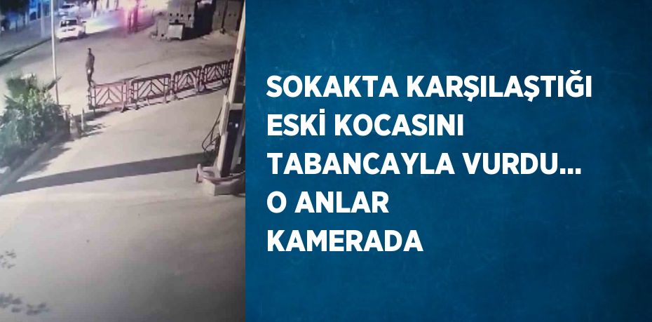 SOKAKTA KARŞILAŞTIĞI ESKİ KOCASINI TABANCAYLA VURDU... O ANLAR KAMERADA