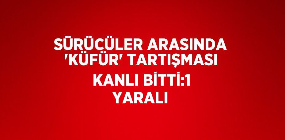 SÜRÜCÜLER ARASINDA 'KÜFÜR' TARTIŞMASI KANLI BİTTİ:1 YARALI