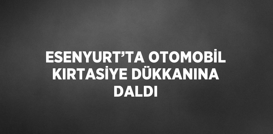 ESENYURT’TA OTOMOBİL KIRTASİYE DÜKKANINA DALDI