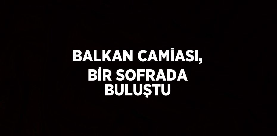 BALKAN CAMİASI, BİR SOFRADA BULUŞTU