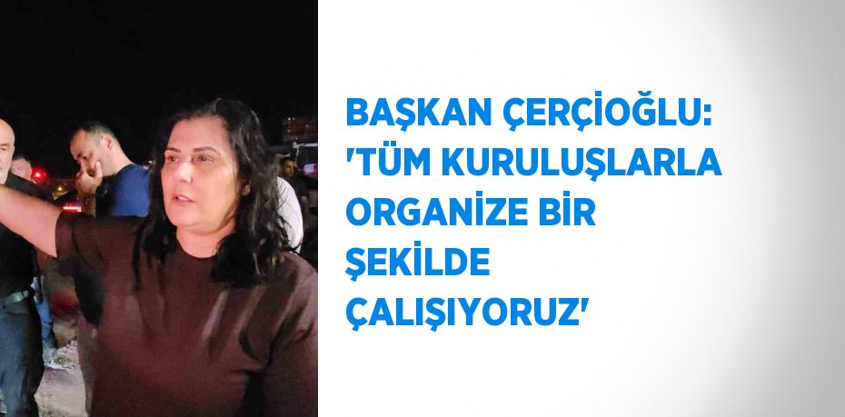 BAŞKAN ÇERÇİOĞLU: 'TÜM KURULUŞLARLA ORGANİZE BİR ŞEKİLDE ÇALIŞIYORUZ'