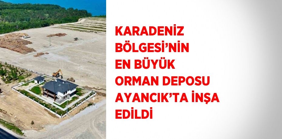 KARADENİZ BÖLGESİ’NİN EN BÜYÜK ORMAN DEPOSU AYANCIK’TA İNŞA EDİLDİ