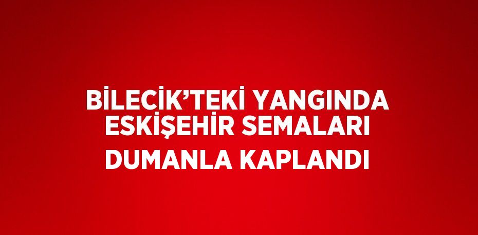 BİLECİK’TEKİ YANGINDA ESKİŞEHİR SEMALARI DUMANLA KAPLANDI