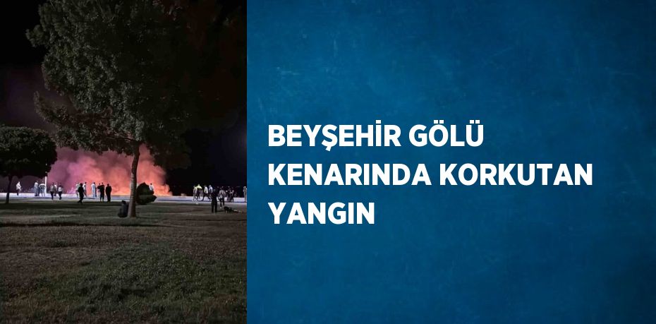 BEYŞEHİR GÖLÜ KENARINDA KORKUTAN YANGIN