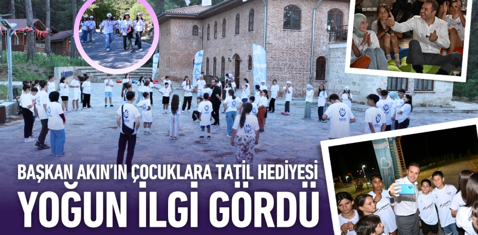 Başkan Akın’ın çocuklara tatil hediyesi yoğun ilgi gördü