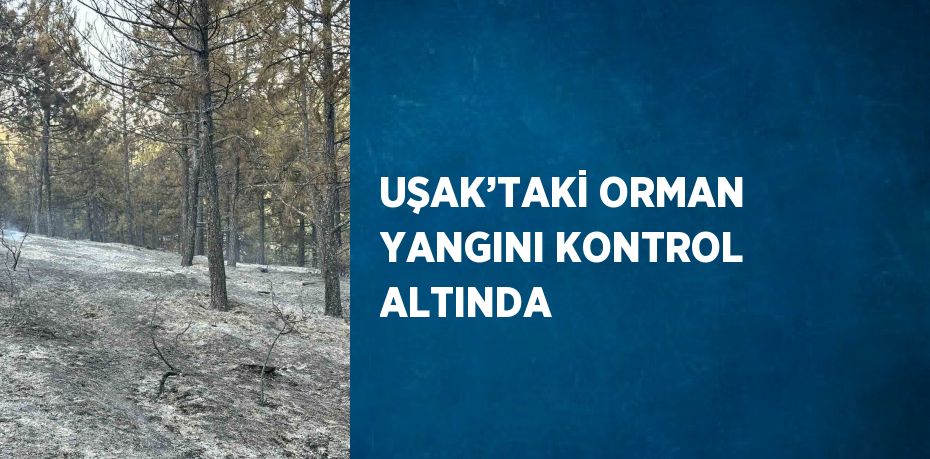 UŞAK’TAKİ ORMAN YANGINI KONTROL ALTINDA