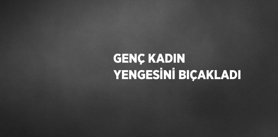 GENÇ KADIN YENGESİNİ BIÇAKLADI