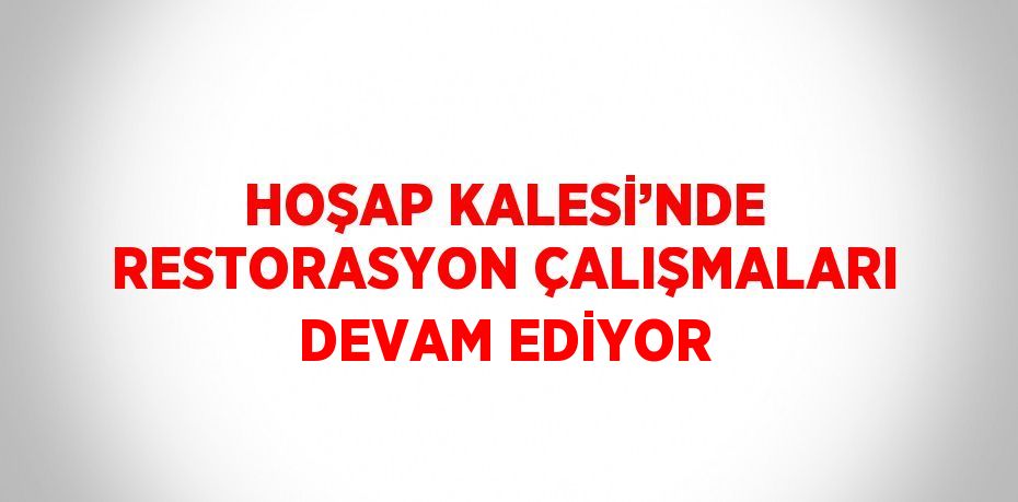 HOŞAP KALESİ’NDE RESTORASYON ÇALIŞMALARI DEVAM EDİYOR