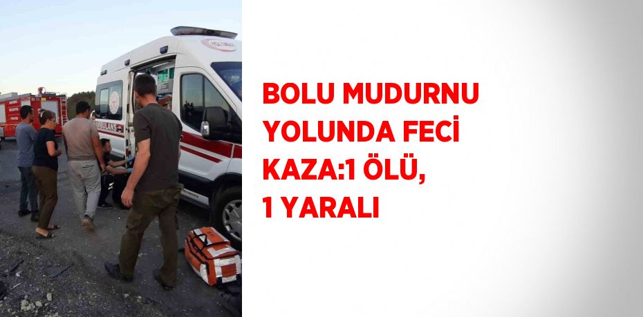 BOLU MUDURNU YOLUNDA FECİ KAZA:1 ÖLÜ, 1 YARALI