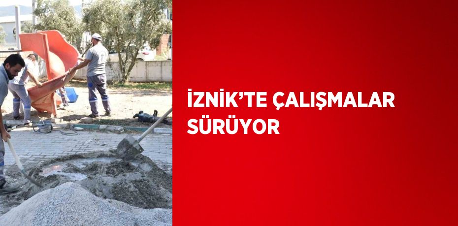 İZNİK’TE ÇALIŞMALAR SÜRÜYOR