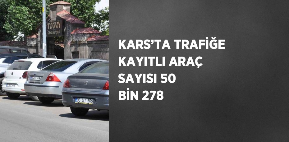 KARS’TA TRAFİĞE KAYITLI ARAÇ SAYISI 50 BİN 278