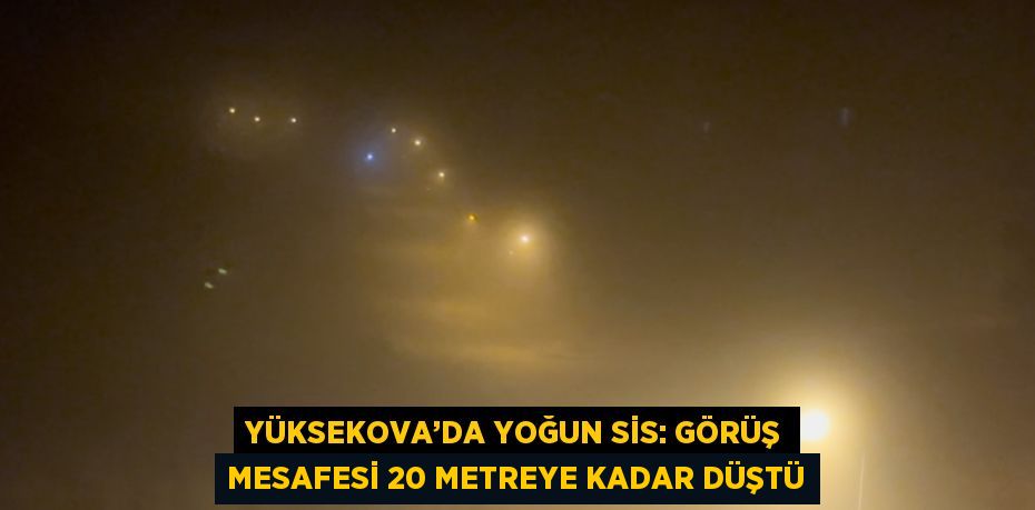 YÜKSEKOVA’DA YOĞUN SİS: GÖRÜŞ MESAFESİ 20 METREYE KADAR DÜŞTÜ