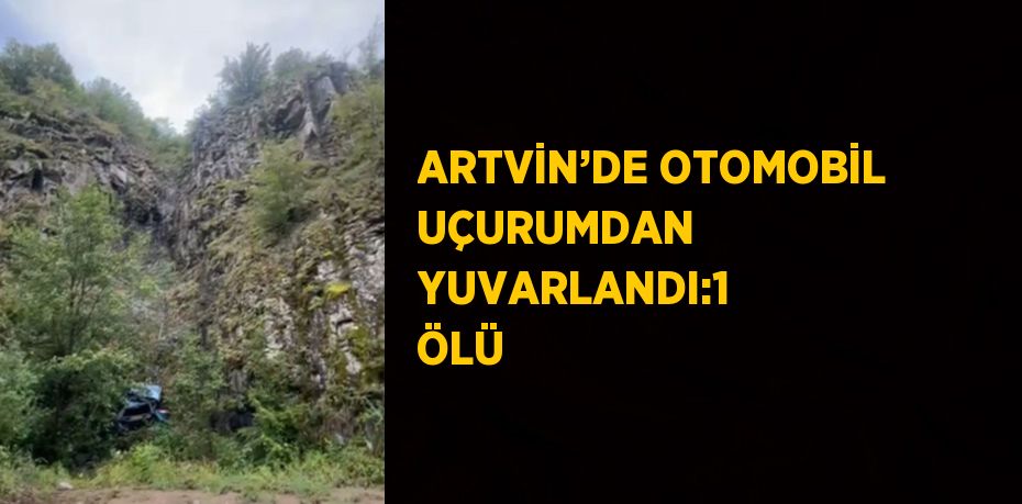 ARTVİN’DE OTOMOBİL UÇURUMDAN YUVARLANDI:1 ÖLÜ