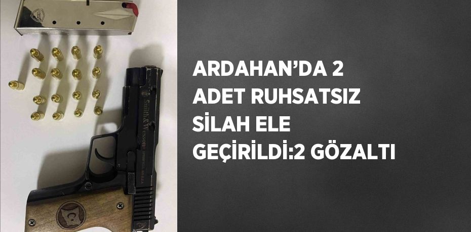 ARDAHAN’DA 2 ADET RUHSATSIZ SİLAH ELE GEÇİRİLDİ:2 GÖZALTI