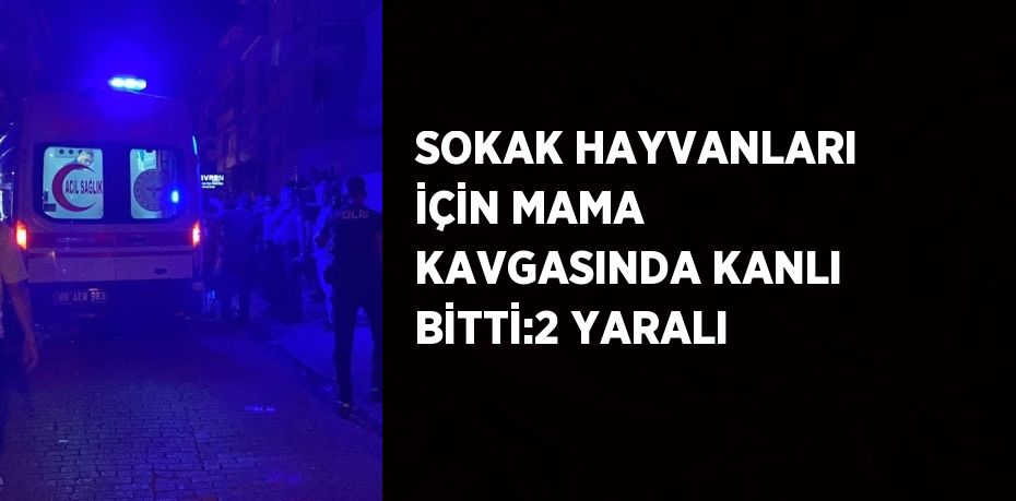 SOKAK HAYVANLARI İÇİN MAMA KAVGASINDA KANLI BİTTİ:2 YARALI