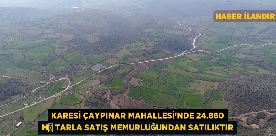 Karesi Çaypınar Mahallesi'nde 24.860 m² tarla satış memurluğundan satılıktır