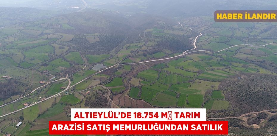 Altıeylül'de 18.754 m² tarım arazisi satış memurluğundan satılık