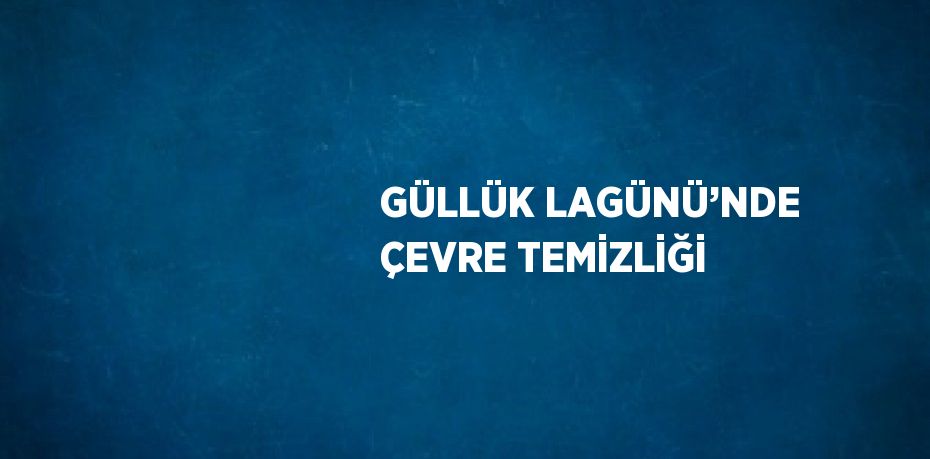 GÜLLÜK LAGÜNÜ’NDE ÇEVRE TEMİZLİĞİ