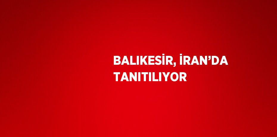 BALIKESİR, İRAN’DA TANITILIYOR