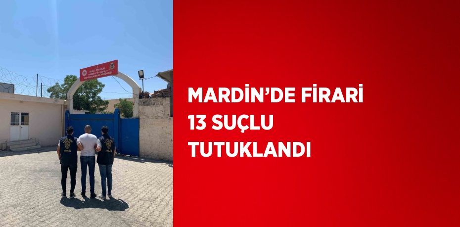 MARDİN’DE FİRARİ 13 SUÇLU TUTUKLANDI