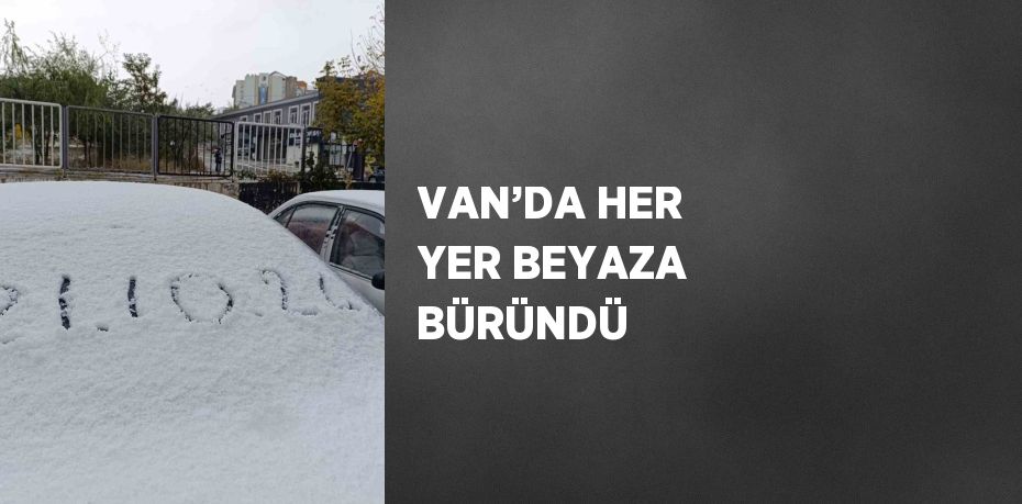 VAN’DA HER YER BEYAZA BÜRÜNDÜ