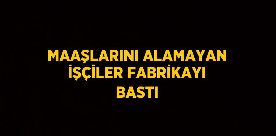 MAAŞLARINI ALAMAYAN İŞÇİLER FABRİKAYI BASTI