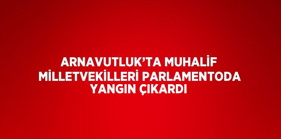 ARNAVUTLUK’TA MUHALİF MİLLETVEKİLLERİ PARLAMENTODA YANGIN ÇIKARDI