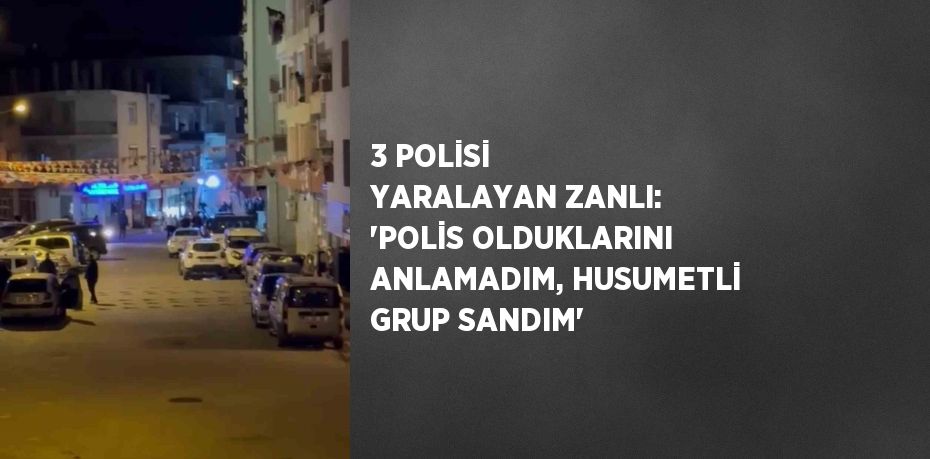 3 POLİSİ YARALAYAN ZANLI: 'POLİS OLDUKLARINI ANLAMADIM, HUSUMETLİ GRUP SANDIM'